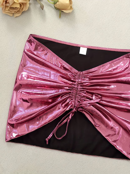 24 European and American Cross-border Bikini Set Sexy Slim Fit Glitter Fabric Nightclub Bikini Hot Selling