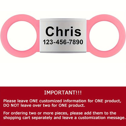 [Fast Arrival] Personalized Pet ID Tag - Durable, Noise-Free, Stylish Slide-On Tag with Engraved Pet's Name, Perfect for Dogs and Cats - Easy to Read, Long-Lasting, and Attractive Design