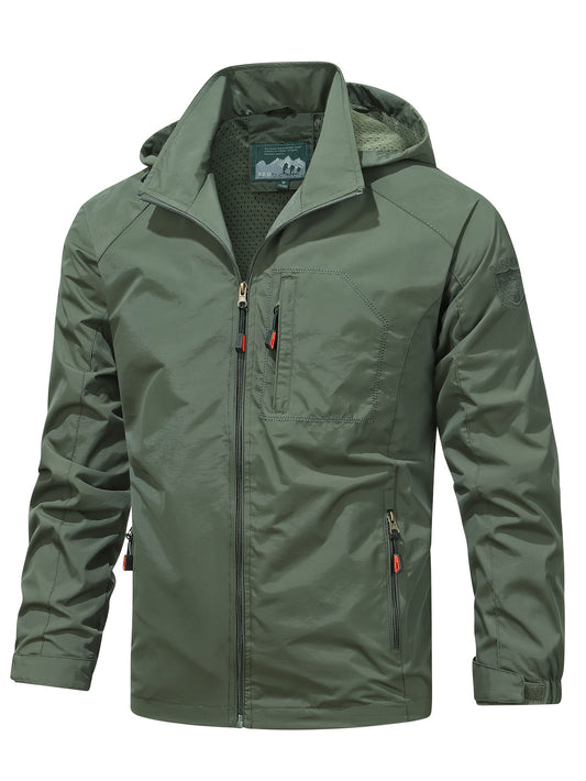 Men's Lightweight Jacket Packable Windbreaker Running Jacket Coat Stand Collar Windbreaker Bomber Jacket