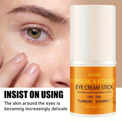 Turmeric Vitamin C Eye Cream Stick, Infused with The Essence of Turmeric And Vitamin C, Revitalizes The Skin Around The Eyes, Making Them Appear Brighter And More Vibrant, Radiating Youthful Energy.
