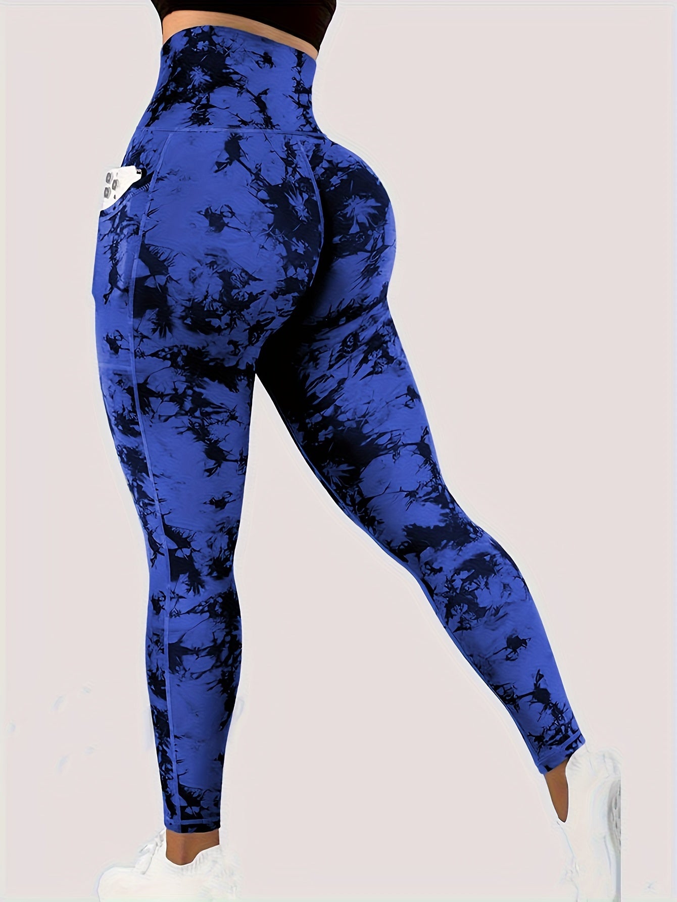 Tie Dye High Waist Yoga Leggings - Sculpting, Butt Lifting, Tummy Control, Moisture-Wicking, Four-Way Stretch Fitness Pants for Women - Wide Waistband, Comfortable, Sweat-Resistant, Perfect for Gym, Sports, Running, and Yoga
