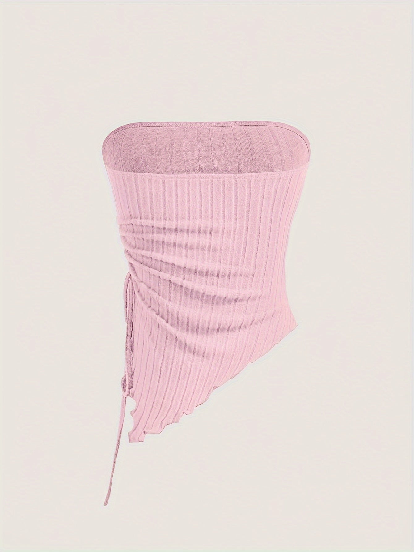 Siamese Cat Print Women's Drawstring Off-Shoulder Asymmetrical Hem Tank Top