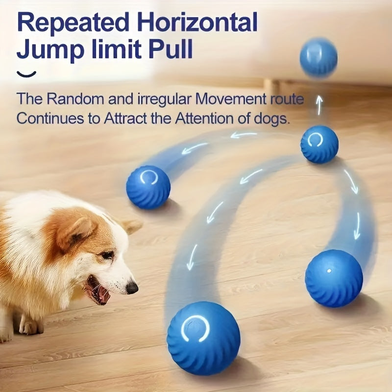 Intelligent Jumping Ball, Electric Charging Cat And Dog Toy, Self-rolling Pet Dog Toy Ball, Electric Intelligent Pet Ball, Pet Grinding Teeth Toy Gravity Jumping Ball Toy For Small Dogs