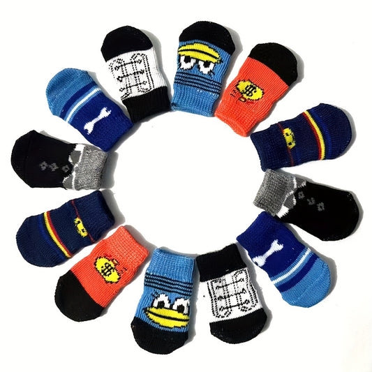 Keep Your Furry Friend Safe with 4pcs Pet Socks for Dogs & Cats!
