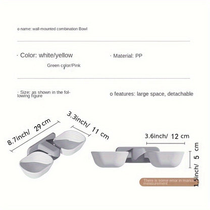Elevated Cat Bowls Set - No Spill, Anti-Vomiting, Easy to Clean, Perfect for Indoor Cats