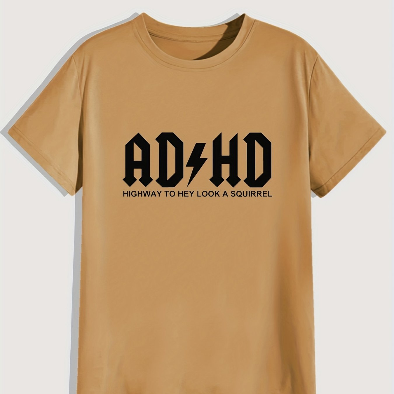 Mens ADHD Graphic Tee - Comfortable & Fashionable Casual Tee with Slight Stretch - Breathable Summer Wear for Trendsetters