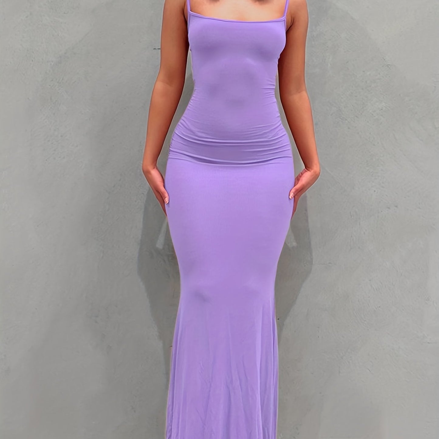 Women's Casual Lounge Slip Long Dress, Sexy Sleeveless Backless Bodycon Maxi Dress, Women's Clothing