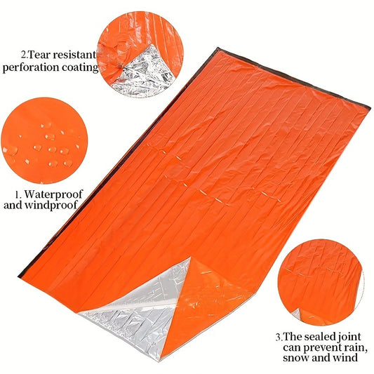 2-Pack Ultra-Lightweight Emergency Sleeping Bags - Insulated Waterproof Bivy Sacks for Camping, Hiking - Durable Portable Survival Blanket Ideal for Outdoor Adventures