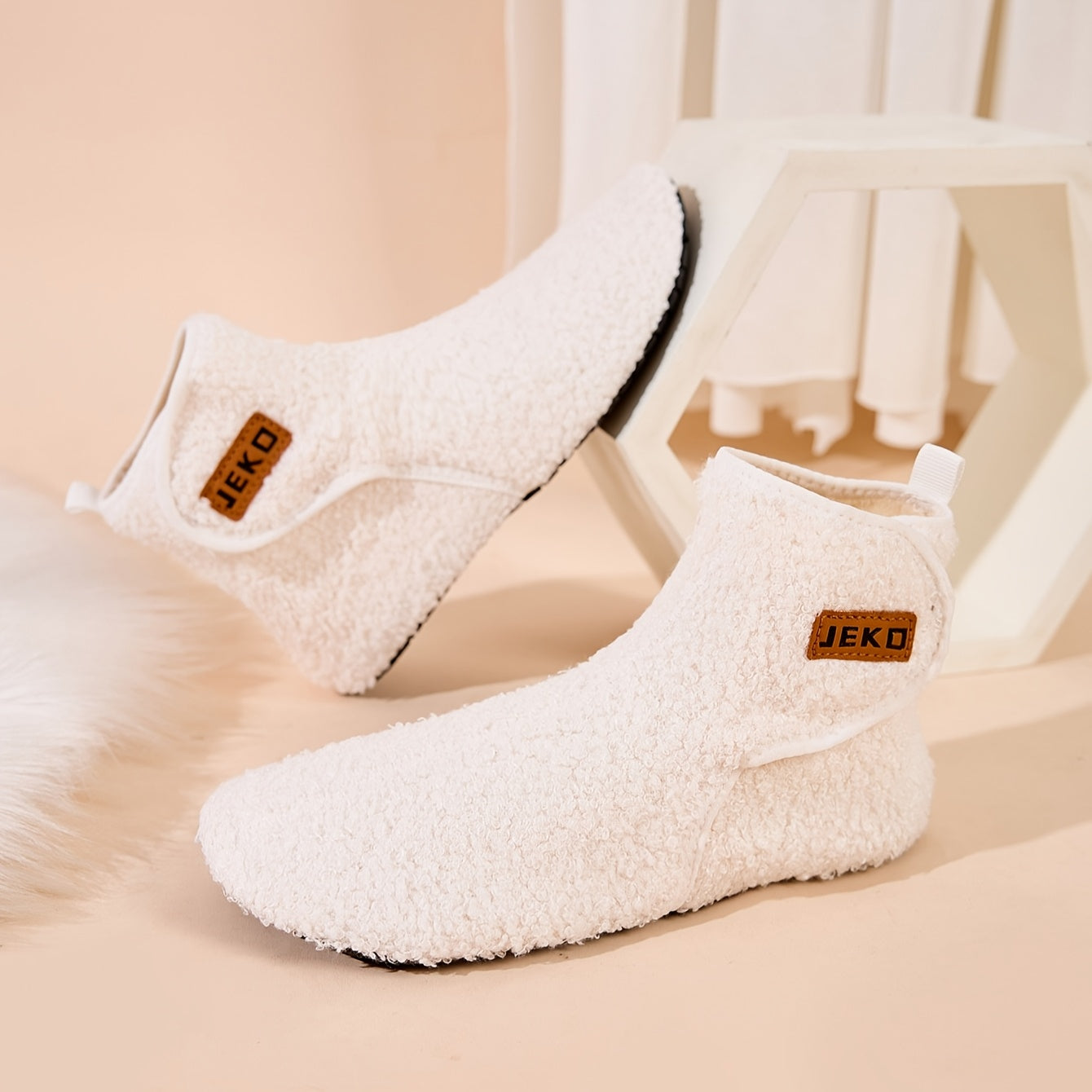 Women's Winter Warm Slip-On Slippers with Closure - Soft Fabric Indoor/Outdoor House Shoes, Non-Slip Rubber Sole & Plush Lining for Cozy Comfort, Light Blue, Indoor Slippers, Home Comfort, Simple Style, Comfortable Fit, Home