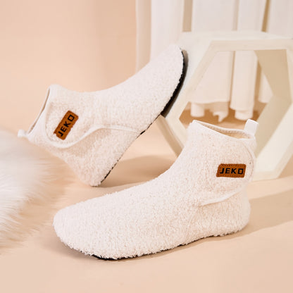 Women's Winter Warm Slip-On Slippers with Closure - Soft Fabric Indoor/Outdoor House Shoes, Non-Slip Rubber Sole & Plush Lining for Cozy Comfort, Light Blue, Indoor Slippers, Home Comfort, Simple Style, Comfortable Fit, Home