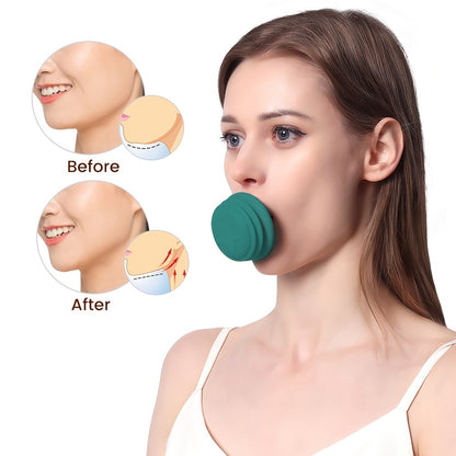 Portable Green Jaw Face Neck Toning Exerciser for Women - Lift, Firm, and Tone Your Skin with V-Shaped Double face Exerciser - Cute and Convenient Mouth Exercise Tool