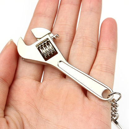 1pc 11.5cm/4.6inch Mini Wrench Tool Keychain Wrench Key Ring Pendant Keychain Creative Mini Activity Wrench Keychain Wrench Keychain