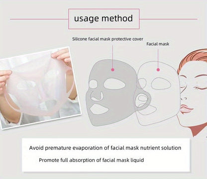 Reusable Silicone Facial Masks For Moisturizing Skin - 3D Anti-Evaporation Face Beauty Patches For Women