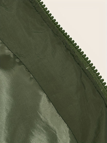 Women'S Elegant High-Neck Padded Vest with Drawstring Detail - Solid Color, Thick Warm Winter Sleeveless Jacket Vest, Casual Streetwear Style, 200g/m² Fabric Weight, Autumn/Winter Essential