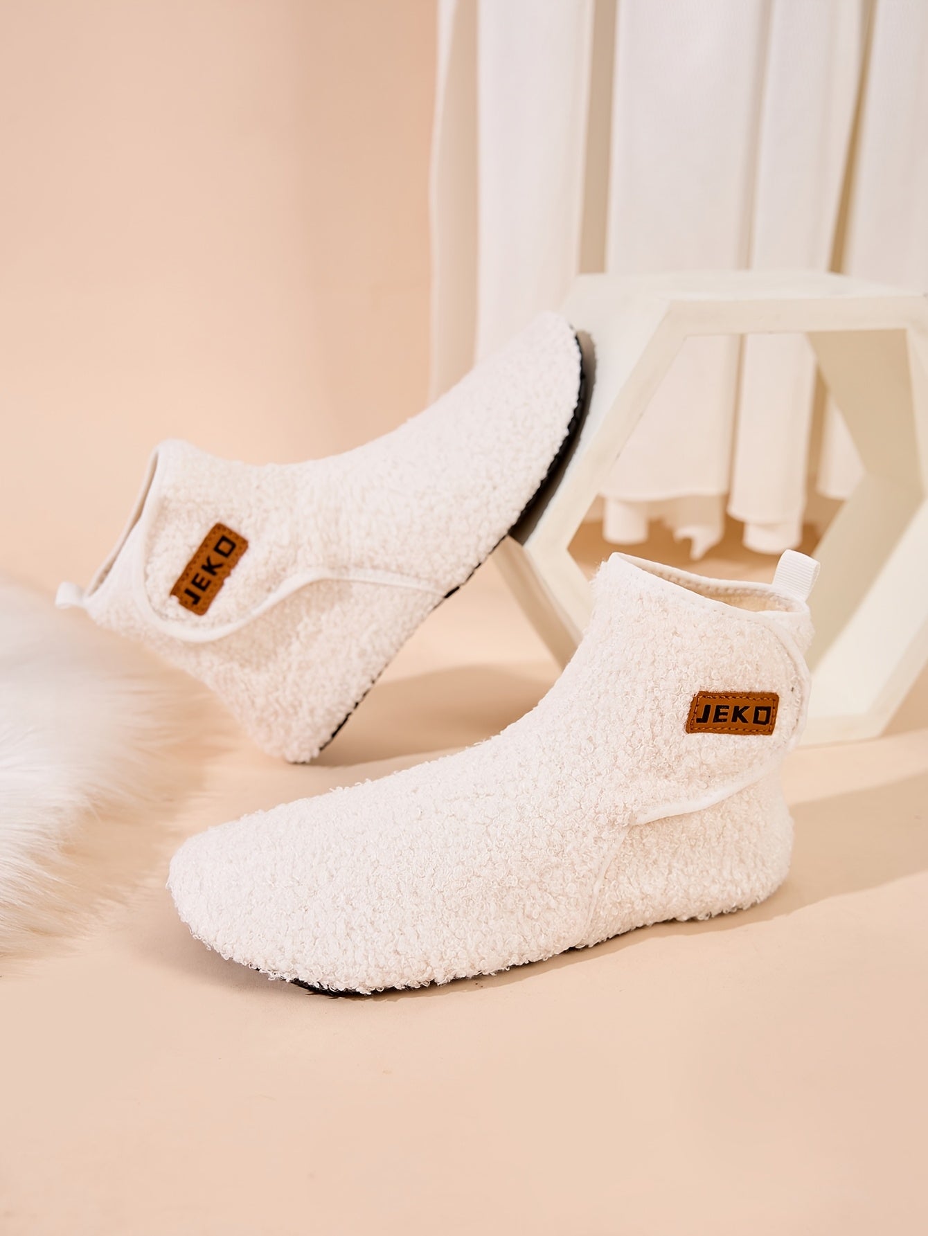 Women's Winter Warm Slip-On Slippers with Closure - Soft Fabric Indoor/Outdoor House Shoes, Non-Slip Rubber Sole & Plush Lining for Cozy Comfort, Light Blue, Indoor Slippers, Home Comfort, Simple Style, Comfortable Fit, Home