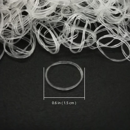 1000pcs Mini Clear Elastic Hair Rubber Bands - Soft, Gentle, and Durable Hair Ties for Women - Cute, Solid Color, Daily Headband Accessories