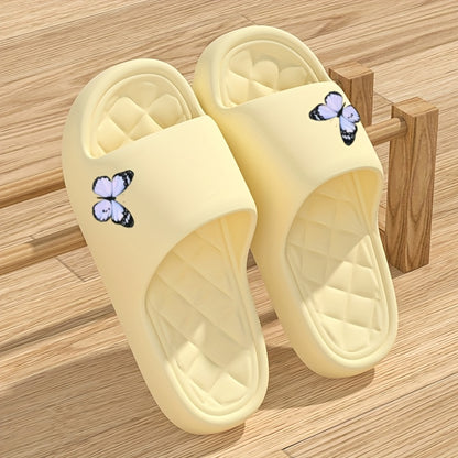 [Lightweight EVA Slippers] Soft Lightweight EVA Women's Slippers | Cute Butterfly Design, Non-Slip Indoor/Outdoor Summer Beach Sandals, Slip-On Comfort for Home, Casual & Formal Occasions, Beach Shoes