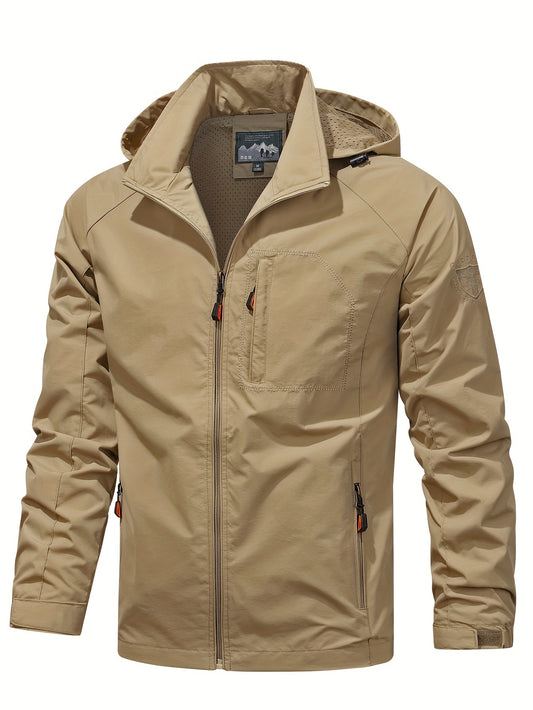 Men's Lightweight Jacket Packable Windbreaker Running Jacket Coat Stand Collar Windbreaker Bomber Jacket
