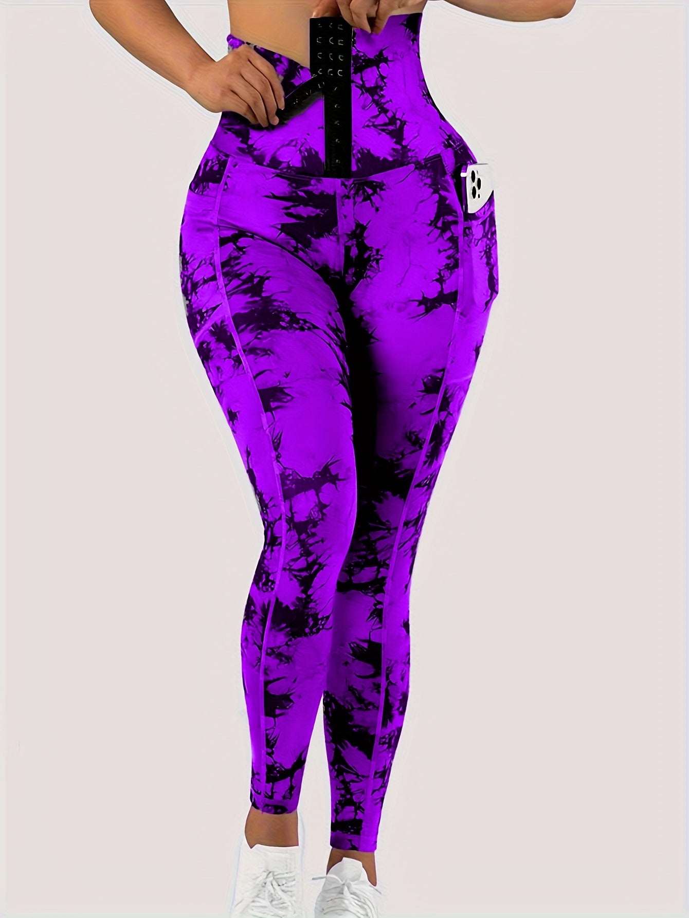 Tie Dye High Waist Yoga Leggings - Sculpting, Butt Lifting, Tummy Control, Moisture-Wicking, Four-Way Stretch Fitness Pants for Women - Wide Waistband, Comfortable, Sweat-Resistant, Perfect for Gym, Sports, Running, and Yoga