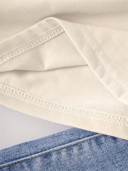 Ladies' New Spring And Summer Casual T-Shirt Dress Featuring The Words 'PARIS' And 'FRANCE' Along with a Print of The French Flag. This Short-Sleeved Dress Is Perfect for Casual Outings, Sleepwear, Loungewear, And Makes a Gre