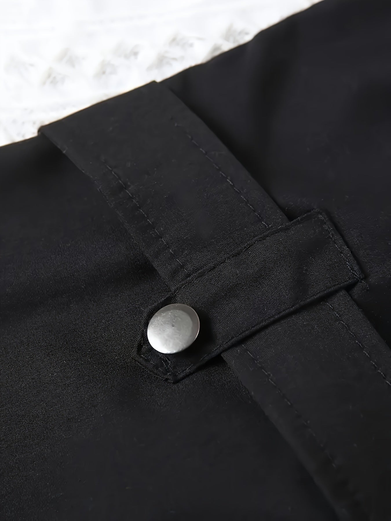 Solid Flap Pocket Belted Overall Jumpsuit, Casual Buckle Detail Loose Jumpsuit, Women's Clothing