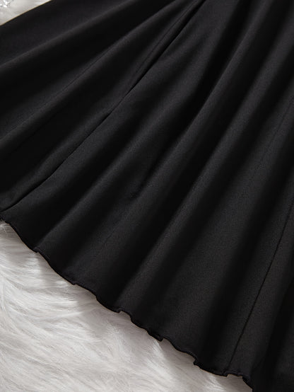 Timeless Elegant Lace Nightgown - Seductive V Neck & Backless Design - Flowy A-line Slip Dress for Womens Dreamy Sleepwear Experience