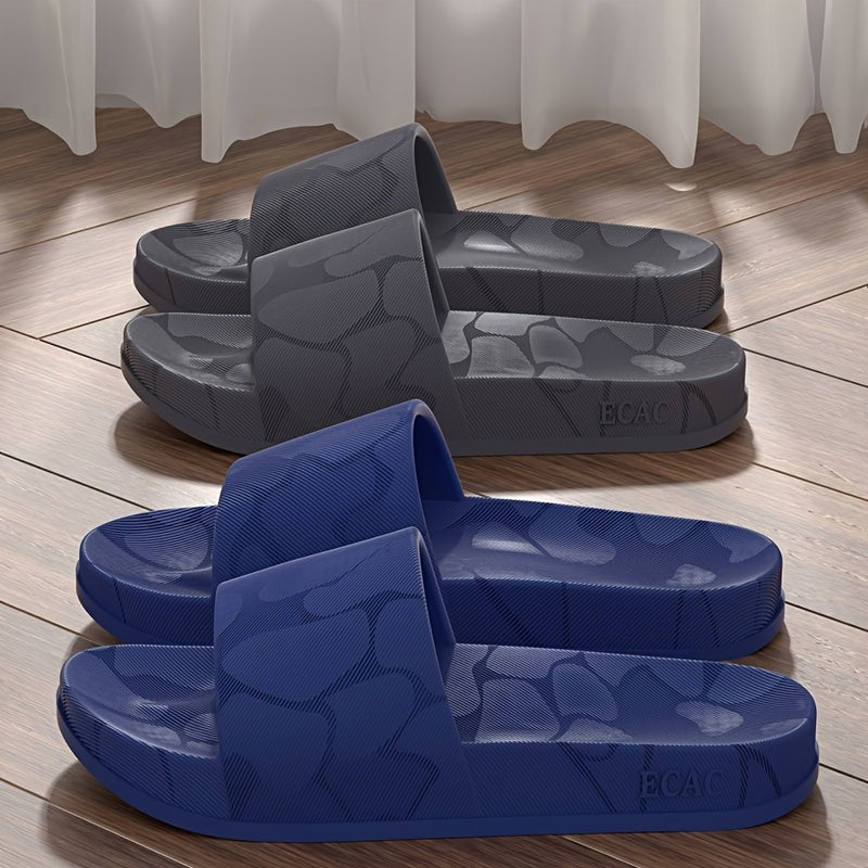 ECAC Women'S EVA Slide Sandals - Thick Cushioned Indoor/Outdoor Slippers with Geometric Pattern, Lightweight & Comfortable for Bathroom, Hiking, and Casual Wear, Hiking Footwear | Stylish Slipons | EVA Upper Material, Slipper