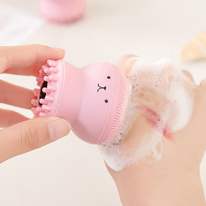 Exfoliating Facial Cleaning Scrubber Brush, Octopus Shape Silicone Miniature Face Deep Clean Tool, Face Massage Scrub Brush, Manual Face Washing, Fit For Daily Skin Care