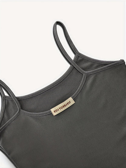 Women's Off-Shoulder Spaghetti Suspender Dress - Stretchy Flowy Midi Dress for Spring Summer Fall, Machine Washable Solid Color Casual to Evening Wear, Seasonal Fashion, Ruched Elegance, Comfortable Fit