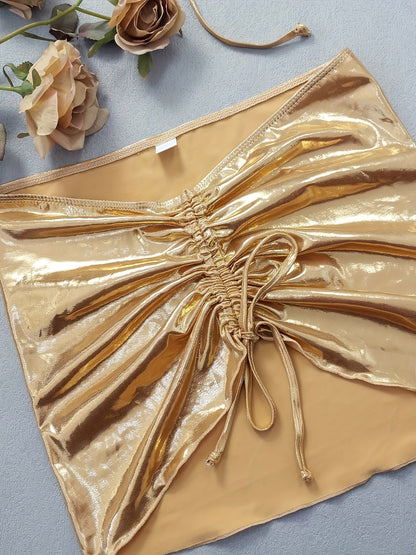 24 European and American Cross-border Bikini Set Sexy Slim Fit Glitter Fabric Nightclub Bikini Hot Selling