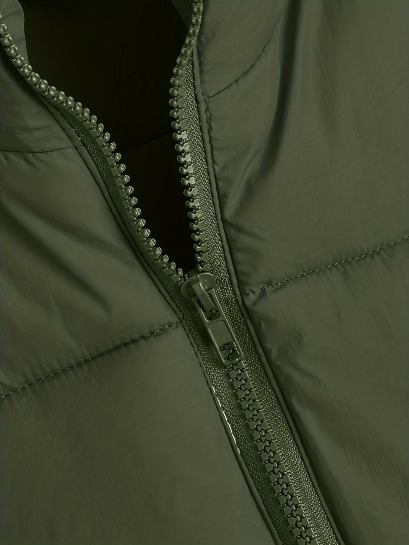 Women'S Elegant High-Neck Padded Vest with Drawstring Detail - Solid Color, Thick Warm Winter Sleeveless Jacket Vest, Casual Streetwear Style, 200g/m² Fabric Weight, Autumn/Winter Essential