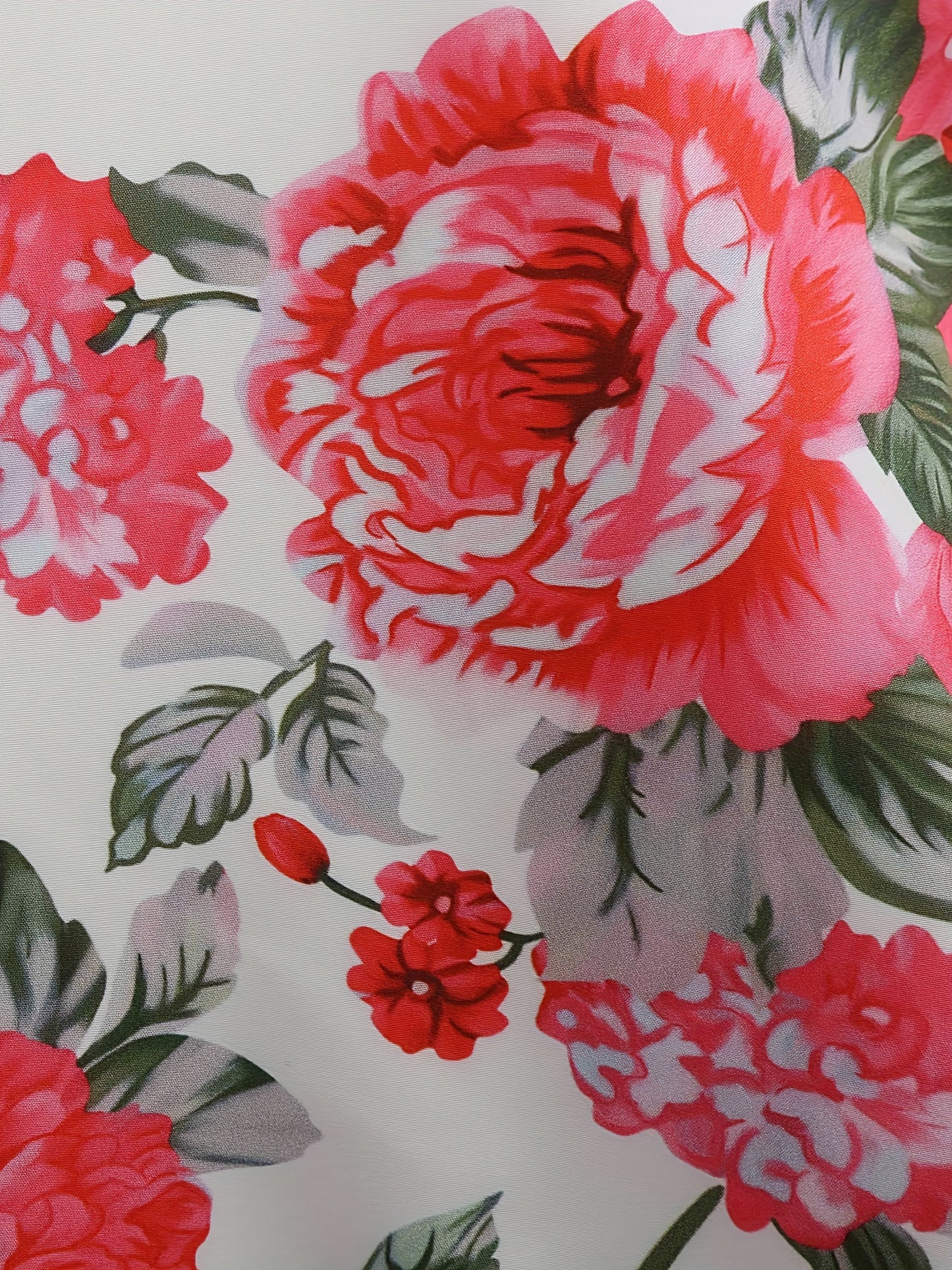 Floral Print Tie Waist Dress, Elegant Crew Neck Cap Sleeve Pleated Dress, Women's Clothing