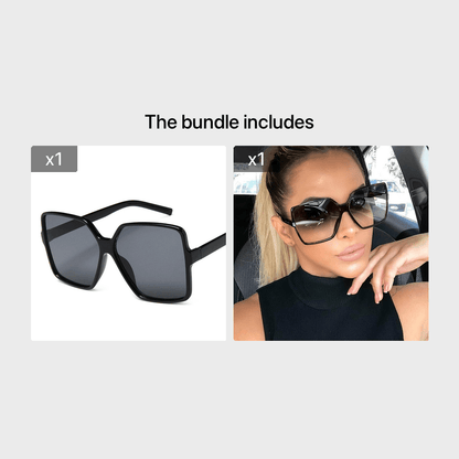 Fashion Women Oversize Sunglasses Gradient Lens Plastic Big Frame For Driving Travel