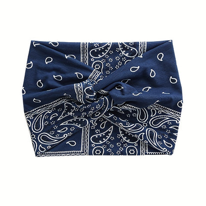 1pc Elegant Leopard Print Knitting Sports Headband - Stretchy, Sweat-Absorbing, Minimalist Design for Women - Perfect for Yoga, Fitness, and Valentines Day Festival