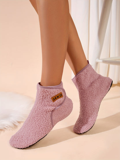 Women's Winter Warm Slip-On Slippers with Closure - Soft Fabric Indoor/Outdoor House Shoes, Non-Slip Rubber Sole & Plush Lining for Cozy Comfort, Light Blue, Indoor Slippers, Home Comfort, Simple Style, Comfortable Fit, Home