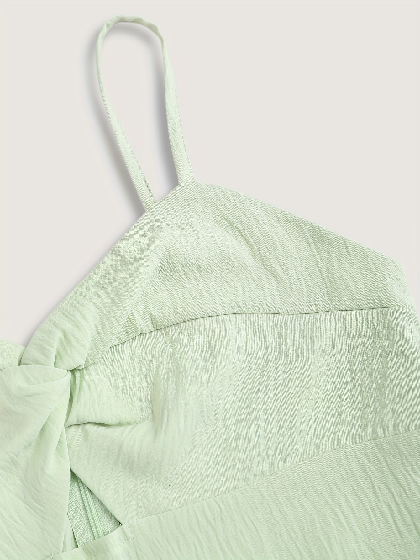 Elegant Bowknot Romper with Tie Waist - Chic Solid Color, V-Neck, Sleeveless Jumpsuit for Women - Perfect for Vacation, Parties & Casual Outfits, Vacation Dress | Bowknot Design | Twist Detail, Bowknot Jumpsuit