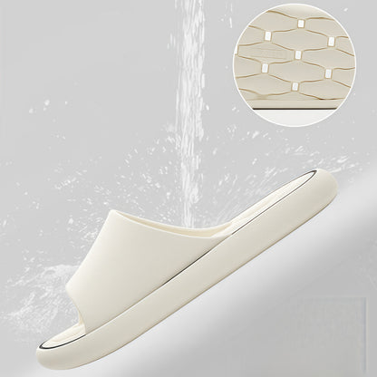 MILANO EVA Slippers - Lightweight, Quick-Dry, Comfortable Home & Bathroom Shoes with Textured Sole, Hollow-Out Design, Black & White Italian Flag Pattern, Perfect for Men and Women, Bathroom Slippers | Stylish Slippers | EVA