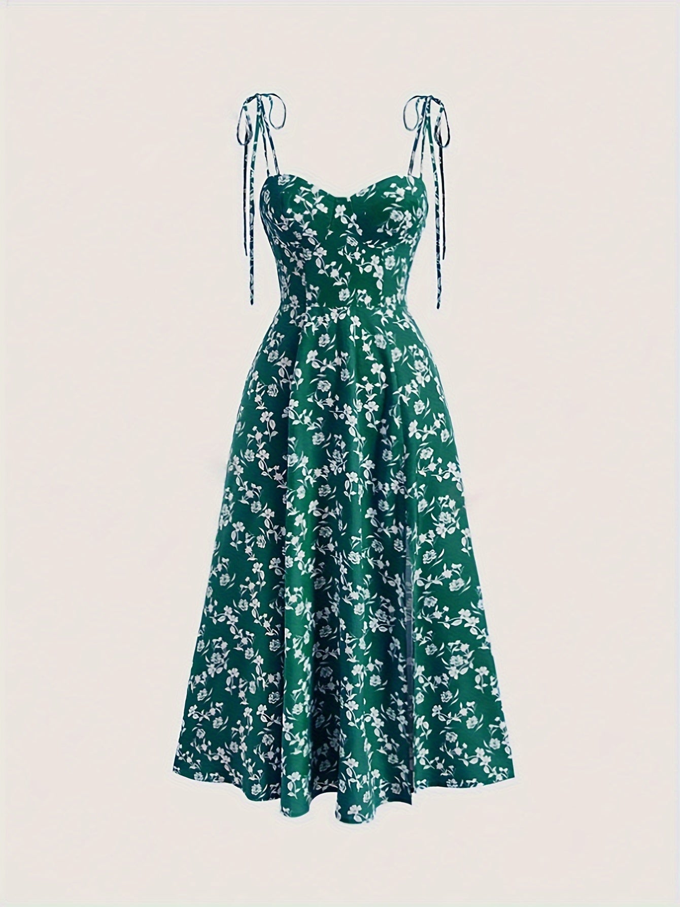 Y2K Women's Floral Print Off-Shoulder A-Line Dress - Lightweight Summer Machine Washable Elegant Party & Casual Outfit, Fitted Silhouette