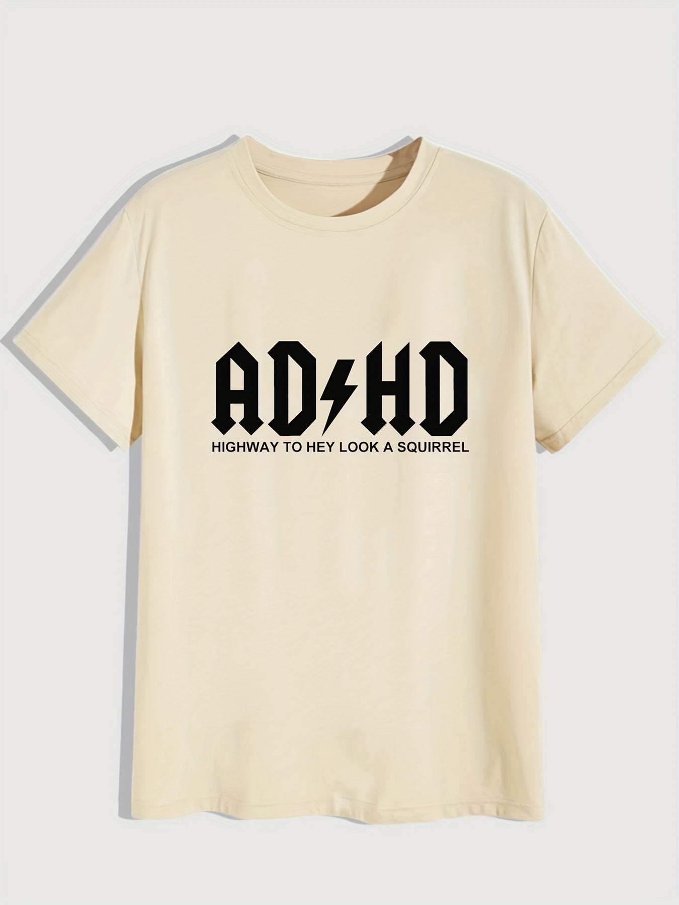 Mens ADHD Graphic Tee - Comfortable & Fashionable Casual Tee with Slight Stretch - Breathable Summer Wear for Trendsetters