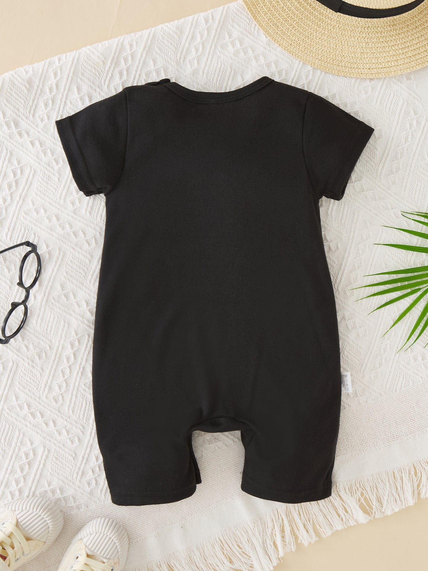 Adorable I LOVE My Big Sister Letter Print Summer Short Sleeve Quadrangle Jumpsuit Bodysuit - Soft, Comfortable & Breathable Baby Clothes - Perfect Pregnancy Gifts for Proud Big Sisters