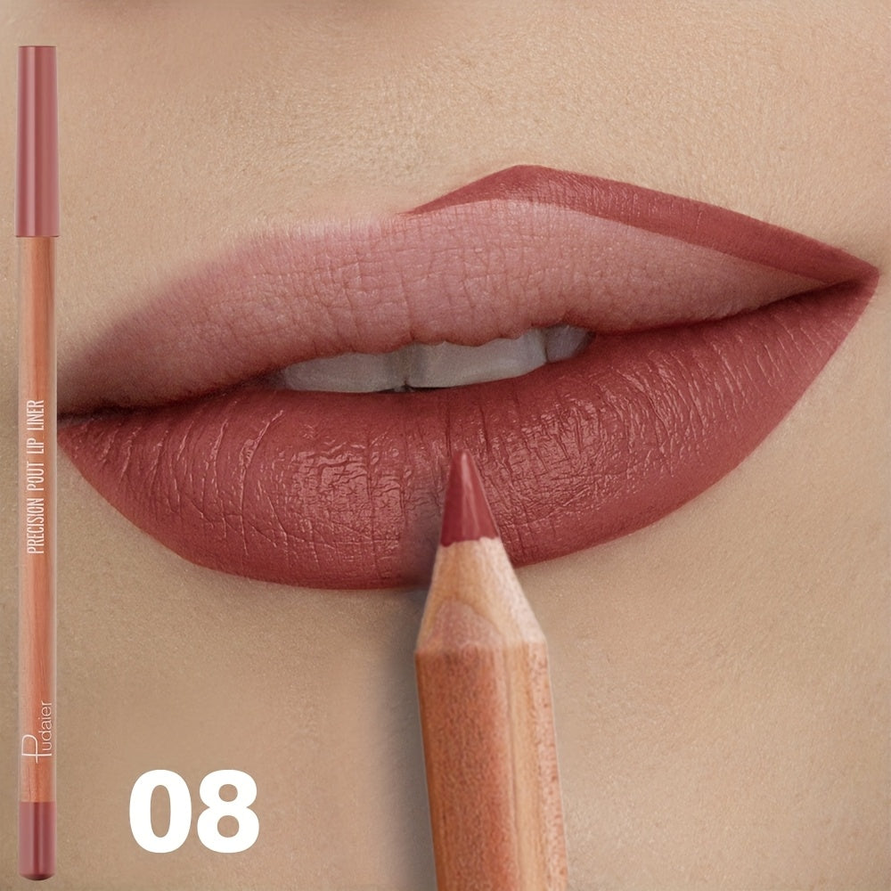1pc Matte Lipstick & Liner Pen, Waterproof, Long-Lasting, Non-Stick, Berry Shades for All Skin Types, Makeup Pencils for Women, Pudaier