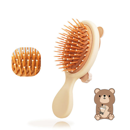 1pc Cute Cartoon Bear Hairdressing Comb - Massage And Air Cushion For All Types Of Hair - Suitable For Wet And Dry Hair