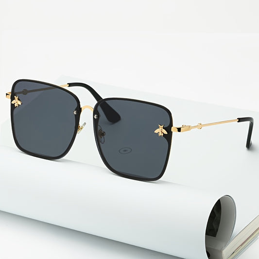 Rimless Square Oversized For Women Trendy Gradient Lens Big  Shades fashion glasses