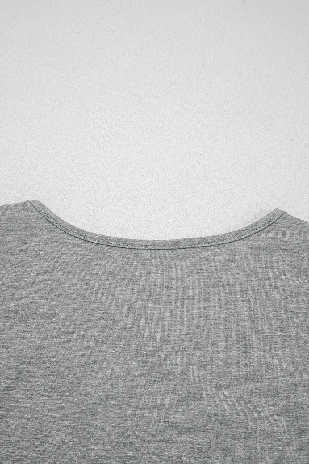 Gray Lace Patchwork Criss Cross V Neck Tank Top