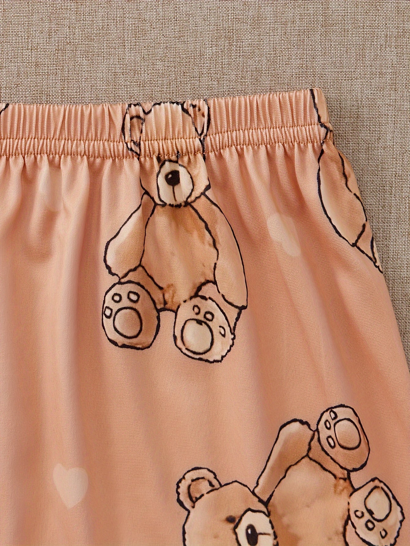 3 Sets Cartoon Print Pajama Set - Ultra-Relaxed Fit, Vibrant Print, Crew Neck Cami Top, Elastic Shorts - Womens Sleepwear & Loungewear with Lettuce Trim for Ultimate Comfort