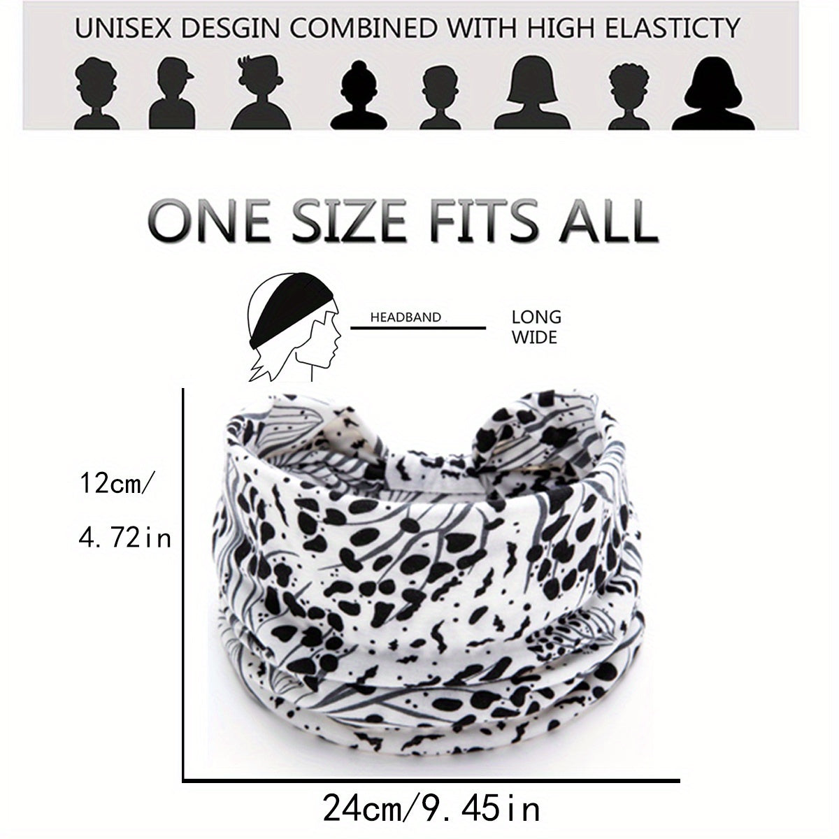 1pc Fashionable Leopard Print Yoga Headband for Women - Wide Knot Absorption Sports Turban for Fitness and Hair Accessories