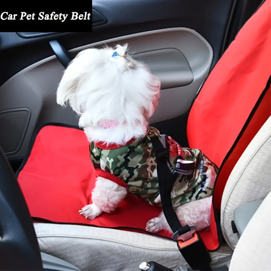 Retractable Pet Safety Seat Belt - 1pc Dog & Cat Car Travel