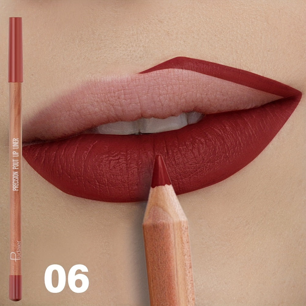 1pc Matte Lipstick & Liner Pen, Waterproof, Long-Lasting, Non-Stick, Berry Shades for All Skin Types, Makeup Pencils for Women, Pudaier