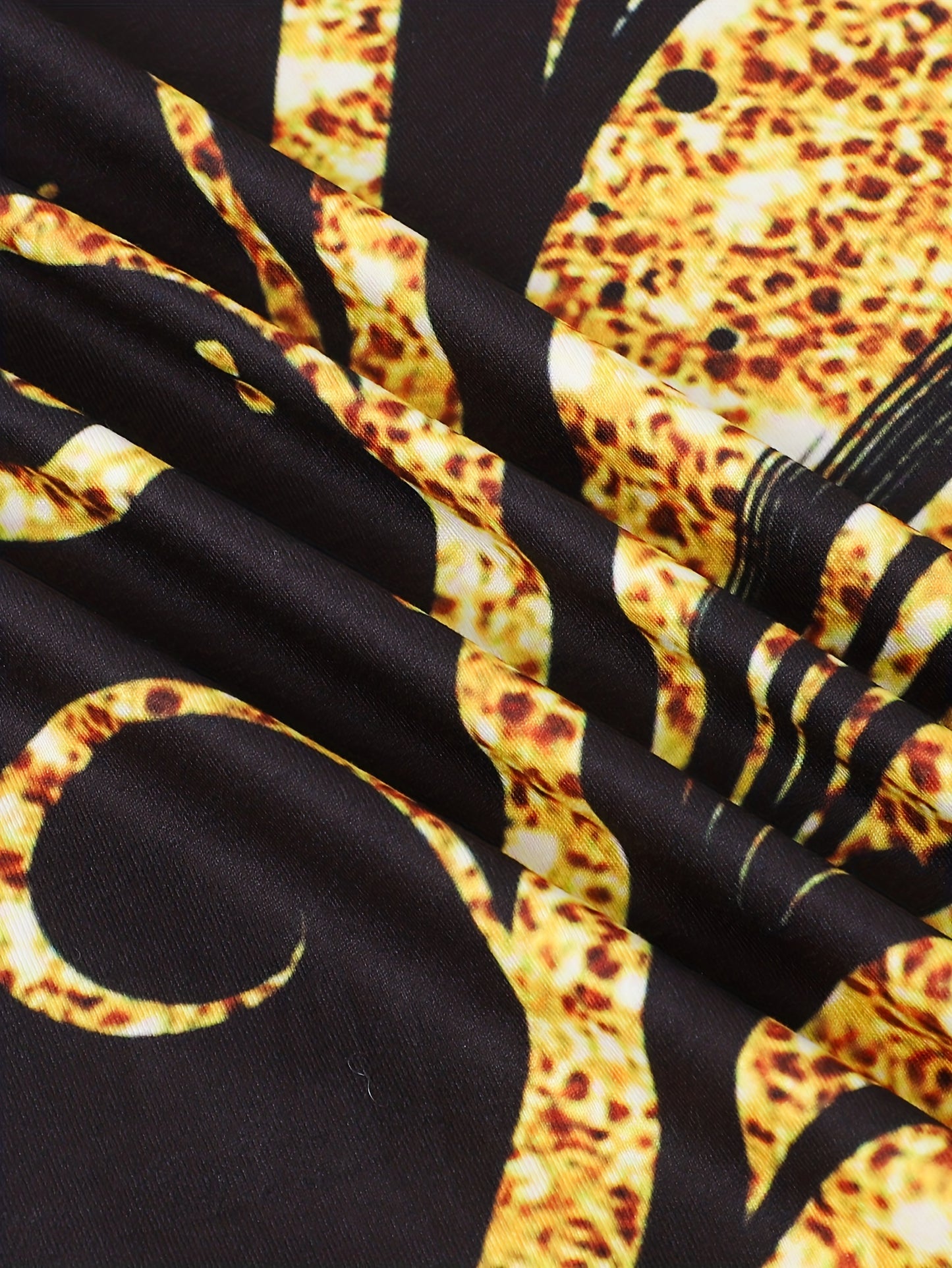 Butterfly Print Contrast Mesh Dress, Elegant Crew Neck Long Sleeve Dress, Women's Clothing