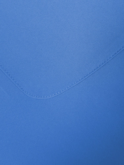 Stylish Blue Open Front Blazer for Women - Slim Fit, Long Sleeve, Casual Office & Work Jacket with Pockets, Lightweight Polyester, Machine Washable, Spring/Summer/Fall Wear, Casual Office Wear | Slim Fit Jacket | Glossy Finis